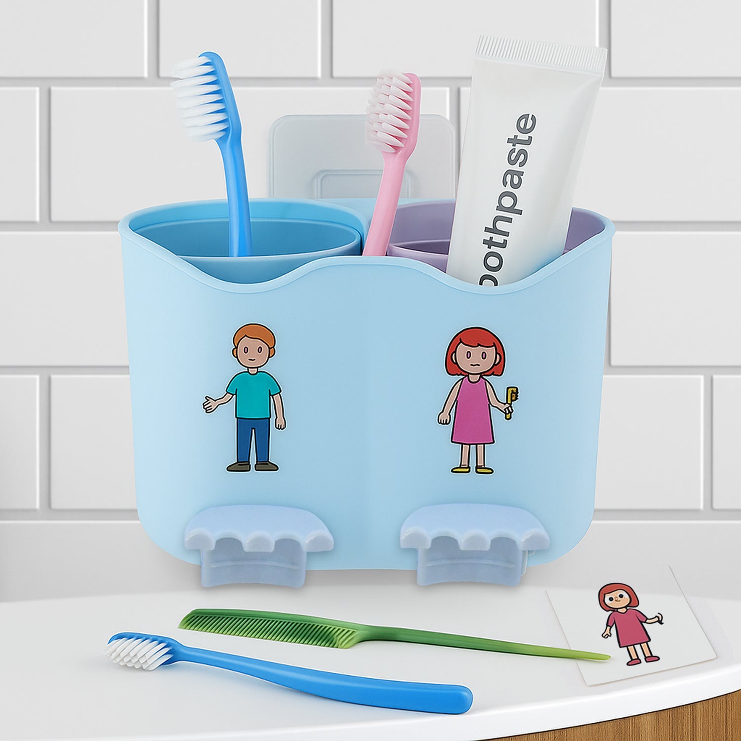 Wall-Mounted Toothbrush Holder Wall-Mounted Toothbrush Holder